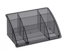 Rotho 1113308812 Boîte de Bureau Haute Timeless, Plastique, Anthracite/Transparent, 45 x 35 x 25 cm