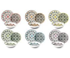 Excelsa - Service de Vaisselle Roma 18 pièces Multicolore