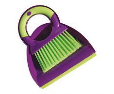 York Table Brosse avec Pelle, Bois/Plastique/Caoutchouc/Acier/Coton/Microfibre/synthÃ©tique, Multicolore, Petite