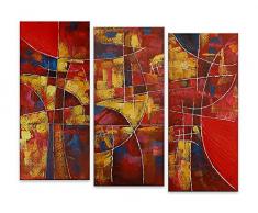Arte dal Mondo AS195TX1 Tableau abstrait composÃ© - cadre esthÃ©tique - multicolore