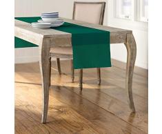 La Lin Popeline de Polyester Chemin de Table, Polyester, Bleu Sarcelle, 35.56 x 274.3 x 0.04 cm