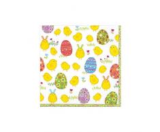 Caspari Serviettes de Table pour Cocktail Motif Peep Multicolore