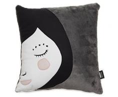 Paparajote Factory 1709 Coussin Motif Pepa Laine Polaire/Polyester Gris 40 x 40 x 14 cm