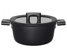 Fiskars Casserole avec Couvercle, à 22 cm, Capacité : 3,5 litres, Convient à toutes les Plaques de Cuisson, Aluminium/Plastique, Résiste aux Rayures, Revêtement Antiadhésif, Hard Face, 1052227