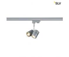 BIMA 2, spot, gris argent, 2x GU10, max. 50W, adaptateur 3 allumages i