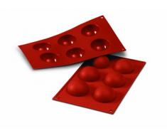 Silikomart 20.003.00.0060 SF003 Moule Forme Demi-Sphères 6 Cavités Silicone Terre Cuite
