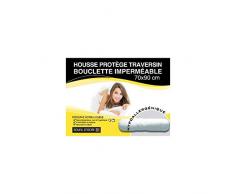 Soleil docre Taie ProtÃ¨ge Traversin, Bouclette, ImpermÃ©able, 70x90 cm