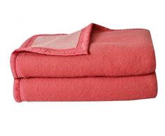 TOISON DOR Couverture Laine Bicolore 500 GR/mÂ² mÂ², 100%, Bois DE Rose, 180X220 cm