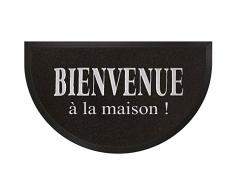 douceur dintÃ©rieur tapis dentree demi-lune 45x75 cm pvc maison noir/gris