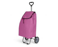 Metaltex Tulip Chariot de Courses avec 2Â Roues, Metal, 120Â x 60Â x 6Â cm 120x60x6 cm Fuchsia