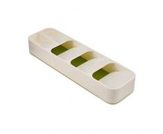 Joseph Joseph - 85141 Range Couvert pour Tiroir Compact, Organisateur de Tiroir - Blanc (vert)