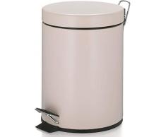 kela 22351 Poubelle cosmÃ©tique Gil 5L en MÃ©tal Beige, 20,5 x 20,5 x 28 cm