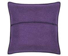 Zoeppritz since 1828 Coussin dÃ©coratif en Polyester Viscose, 490 Aubergine, 40 x 40 cm