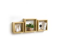ModulHome 6RAN789CC Cube Gigogne de Rangement Panneau/MDF ChÃªne Clair 11,8 x 30 x 30 cm