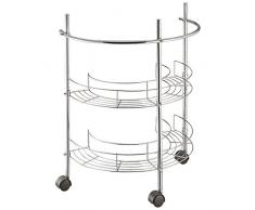 MSV 140308 Rangement de Salle de Bain sous-lavabo em mÃ©tal chromÃ©, Acier Inoxydable Plastique