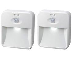 HESTEC 23564 Pack veilleuses communicantes, Plastique, Blanc, 8, 5 x 10 cm