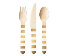 DELIGHT DEPARTMENT DD.02.13.2 Couverts Art Moderne 33 x 22 x 1 cm Blanc