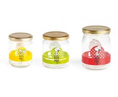 Excelsa Peanuts Lot de 3 bocaux Ã Conserve, Multicolore, capacitÃ© : 500, 300 et 200 CC