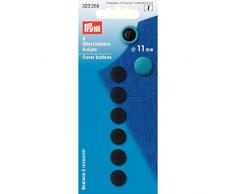 Prym Couvert Boutons, en Plastique, Noir, 11Â mm, Lot de 6
