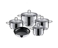 Silit 2109285267 Set de Batteries de Cuisine 5 Pièces, Acier Inoxydable, Argent, 24 cm