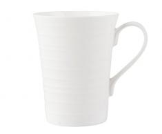 MIKASA Ciara Tasse cannelée, en Porcelaine, Blanc