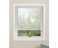 Store vénitien « Twist » - en Aluminium argenté - 100 x 130 cm - DEBEL, Métal, Blanc, 100 x 130 cm