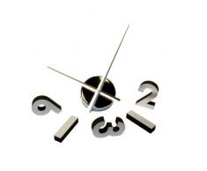 Invotis I7071 Horloge alu 3D numeros Autocollants, Argent