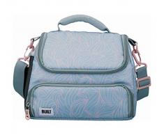 Built Sac Ã dÃ©jeuner Isotherme avec Motif Â« The Mindful Â», Polyester PEVA, Gris/Rose pÃ¢le, 11.5 x 17 x 24 cm