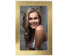 Hama Cadre photo mÃ©tallique Davos pour portrait, dorÃ©, 10 x 15 cm