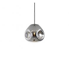 Leitmotiv LM1534 Lampe à Suspension, Verre, 40 W, Chrome, Taille S
