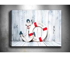 Bonamaison Peinture sur toile, multicolore, 30 x 40 cm - ConÃ§u et fabriquÃ© en Turquie