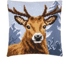 Vervaco Kit Coussin au Point de Croix Cerf