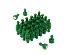 Magnet Expert Vert Quille Aimant - Bureau et réfrigérateur (12mm de diamètre x 21 mm de haut) (paquet de 48)