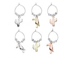 BarCraft Charms en verre Ã vin fantaisie