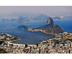 Scenolia Tableau Verre Acrylique déco & Design Rio DE Janeiro 70 x 50 cm | Déco Murale Qualité HD