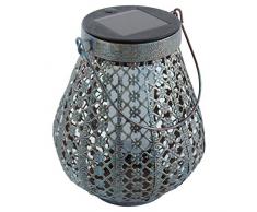 AIC - International 35624 Lanterne Casablanca, MÃ©tal, Bronze Vert, 13 x 13 x 18 cm