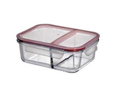 Küchenprofi Boîte à déjeuner en Verre avec Couvercle Rouge 20 x 5 x 7 cm