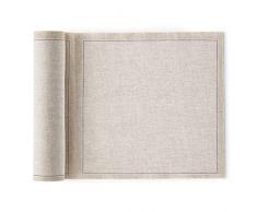 Serviette de table en lin 20x20cm - IdÃ©ale pour fÃªte, anniversaire, cocktail - Rouleau de 20 serviettes - Natural