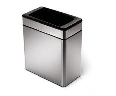 simplehuman, poubelle Ã©troite ouverte, acier inoxydable brossÃ©, 10 litres