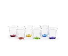 Excelsa San Remo Lot de 6 verres à eau, verre, transparentes avec fond coloré