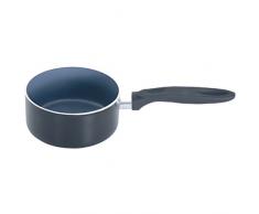 MSV 110322 Casserole pour Tous Feux Ã 14cm de Aluminium/ceramique en Noir/Gris, Silicone, 14 cm