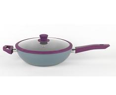 PROGRESS BW04959P Wok Anti-adhÃ©sif en Aluminium forgÃ© Violet 28 cm