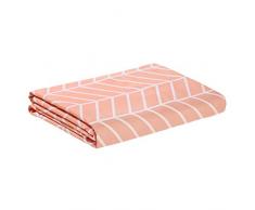 AmazonBasics Drap plat en microfibre de qualitÃ© supÃ©rieure Chevrons pÃªche (Chevron Peach Blush) 275 x 275Â cm