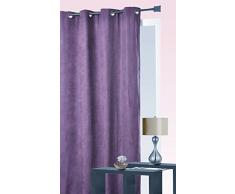 HomeMaison.com HM69851462 Rideau Ameublement SuÃ©dine Occultant avec 3 Couches Polyester Figue 140 x 260 cm