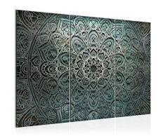 Tableau decoration murale Mandala 120 x 80 cm - XXL Impression sur Toile Salon Appartment 3 Parties - prêt à accrocher - 109431a