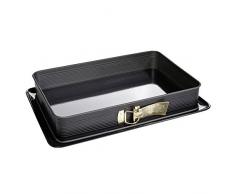 Zenker 7022 Moule Ã charniÃ¨re rectangulaire Deluxe 42x29x7 cm Noir-mÃ©tallique, Ãmail, 32 x 22,5 x 7 cm