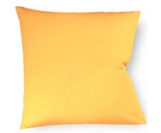 fleuresse 9100-2349 Taie doreiller zippée 100% coton satin mako 40 x 40 cm Jaune or
