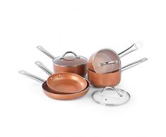 Salter Lot de casseroles 5 pièces en cuivre et céramique BW07174AR, Marron