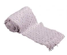 Rayher 55802560 Peluche à cheveux courts, or pointillé, gris clair