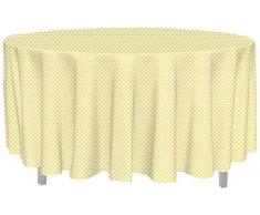 Soleil docre Palmier Nappe Anti-tâches diamètre 180 Colibri Bleu, Polyester, Jaune, 180x180 cm